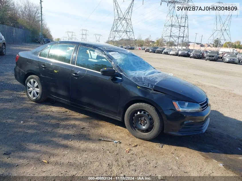 2017 Volkswagen Jetta 1.4T S VIN: 3VW2B7AJ0HM304809 Lot: 40893134