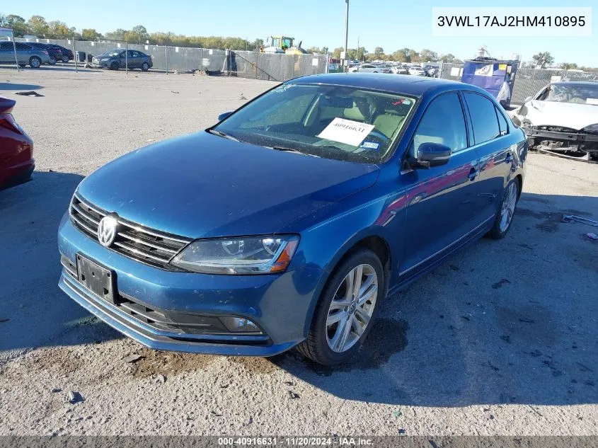 2017 Volkswagen Jetta 1.8T Sel/1.8T Sel Premium VIN: 3VWL17AJ2HM410895 Lot: 40916631