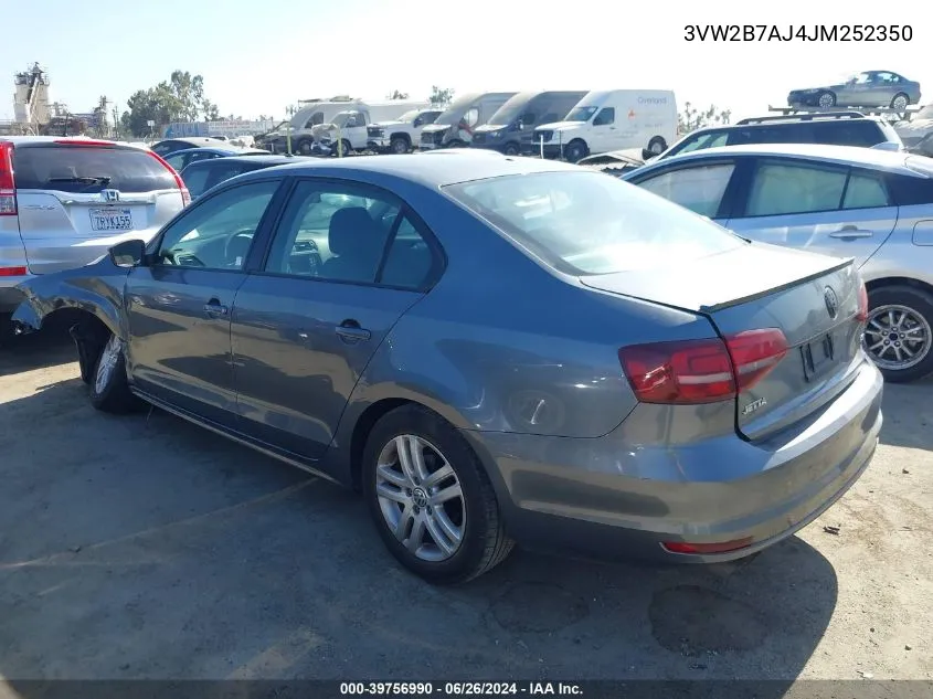 2018 Volkswagen Jetta 1.4T S VIN: 3VW2B7AJ4JM252350 Lot: 39756990