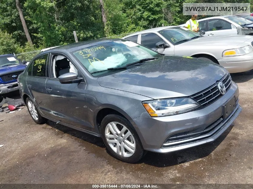 2018 Volkswagen Jetta 1.4T S VIN: 3VW2B7AJ1JM219547 Lot: 39815444