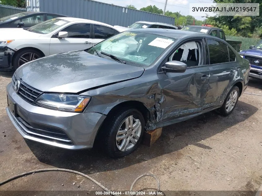 2018 Volkswagen Jetta 1.4T S VIN: 3VW2B7AJ1JM219547 Lot: 39815444