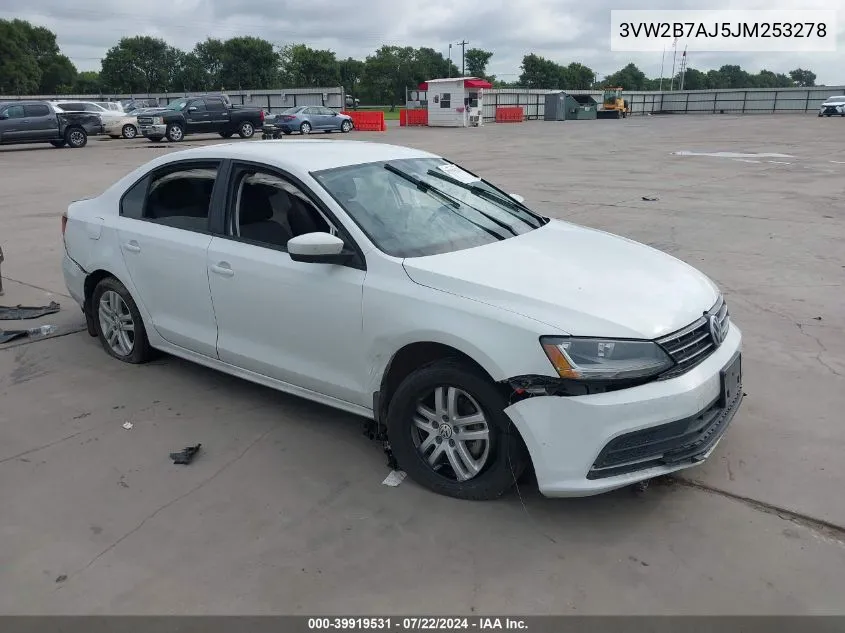 3VW2B7AJ5JM253278 2018 Volkswagen Jetta 1.4T S