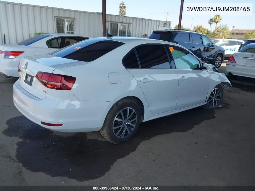 2018 Volkswagen Jetta 1.4T Se/1.4T Wolfsburg Edition VIN: 3VWDB7AJ9JM208465 Lot: 39956424