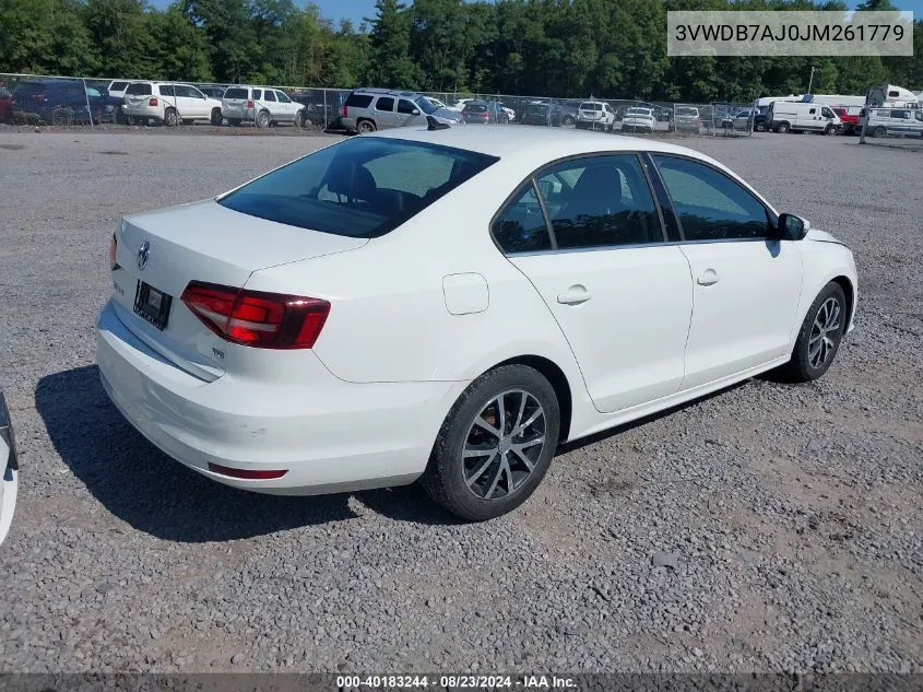 2018 Volkswagen Jetta 1.4T Se/1.4T Wolfsburg Edition VIN: 3VWDB7AJ0JM261779 Lot: 40183244