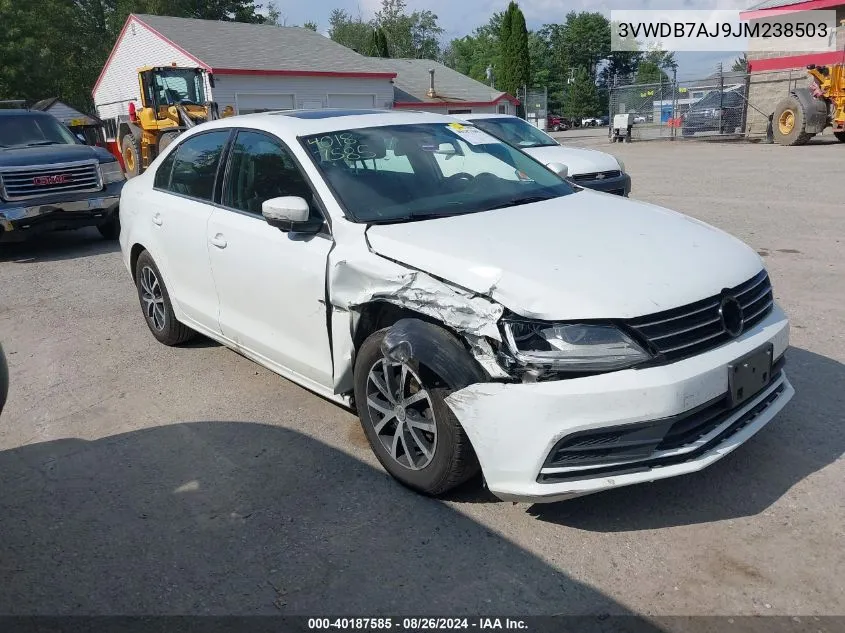 2018 Volkswagen Jetta 1.4T Se/1.4T Wolfsburg Edition VIN: 3VWDB7AJ9JM238503 Lot: 40187585