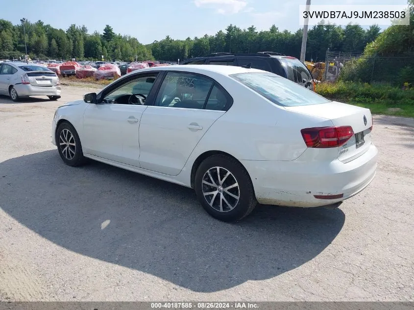 3VWDB7AJ9JM238503 2018 Volkswagen Jetta 1.4T Se/1.4T Wolfsburg Edition