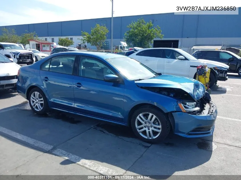 2018 Volkswagen Jetta 1.4T S VIN: 3VW2B7AJXJM236850 Lot: 40377101