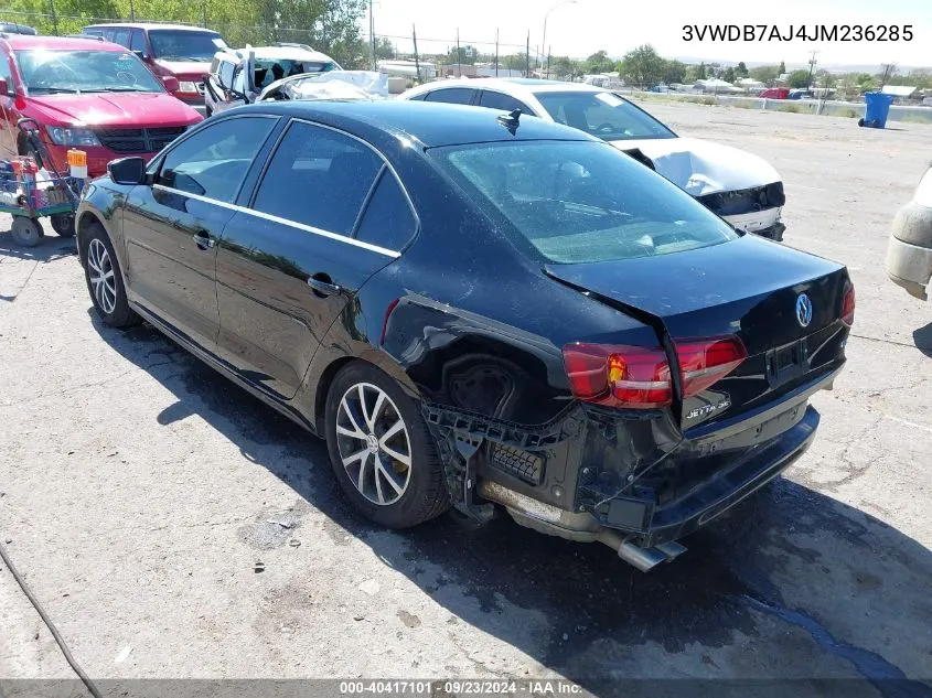 2018 Volkswagen Jetta Se/Wolfsburg VIN: 3VWDB7AJ4JM236285 Lot: 40417101