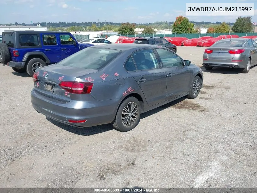 3VWDB7AJ0JM215997 2018 Volkswagen Jetta 1.4T Se/1.4T Wolfsburg Edition