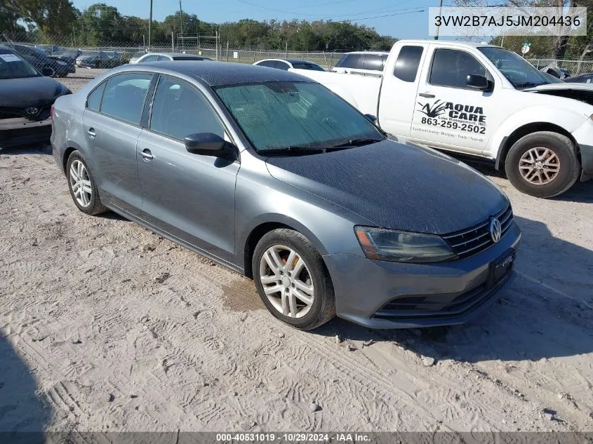 2018 Volkswagen Jetta 1.4T S VIN: 3VW2B7AJ5JM204436 Lot: 40531019