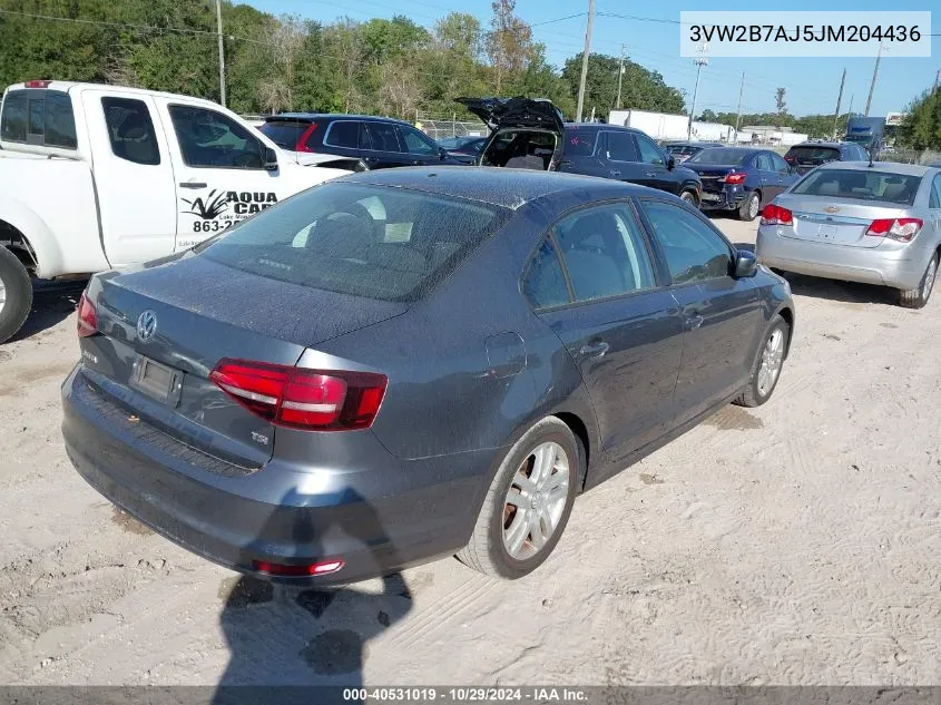 2018 Volkswagen Jetta 1.4T S VIN: 3VW2B7AJ5JM204436 Lot: 40531019