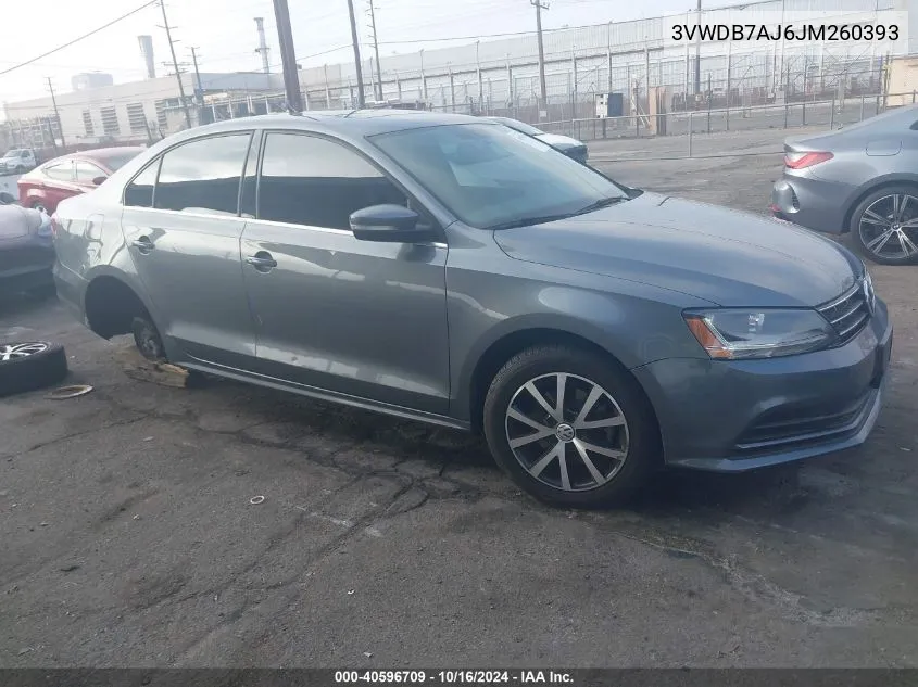 2018 Volkswagen Jetta 1.4T Se/1.4T Wolfsburg Edition VIN: 3VWDB7AJ6JM260393 Lot: 40596709