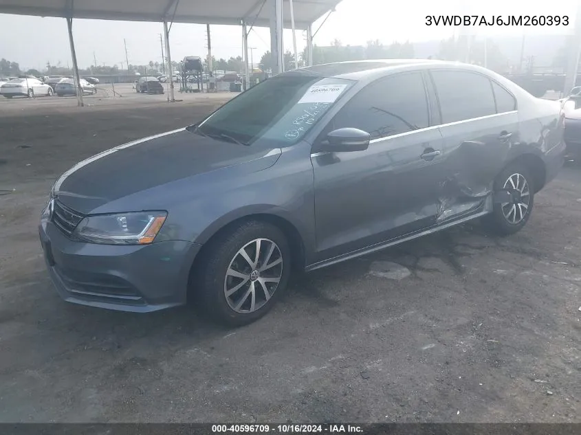 2018 Volkswagen Jetta 1.4T Se/1.4T Wolfsburg Edition VIN: 3VWDB7AJ6JM260393 Lot: 40596709