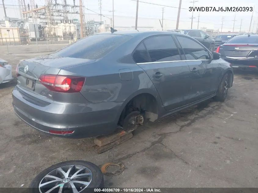 2018 Volkswagen Jetta 1.4T Se/1.4T Wolfsburg Edition VIN: 3VWDB7AJ6JM260393 Lot: 40596709