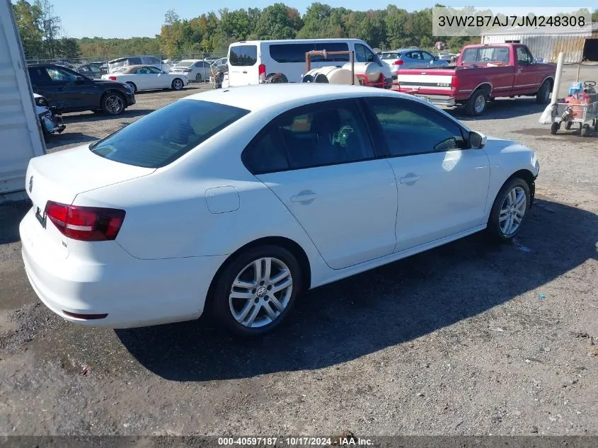 2018 Volkswagen Jetta 1.4T S VIN: 3VW2B7AJ7JM248308 Lot: 40597187