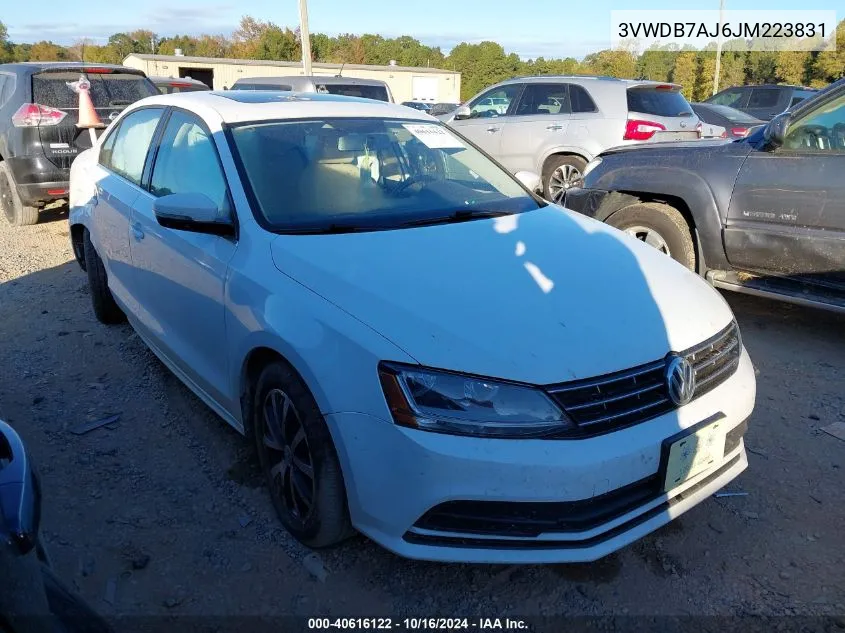 2018 Volkswagen Jetta 1.4T Se/1.4T Wolfsburg Edition VIN: 3VWDB7AJ6JM223831 Lot: 40616122