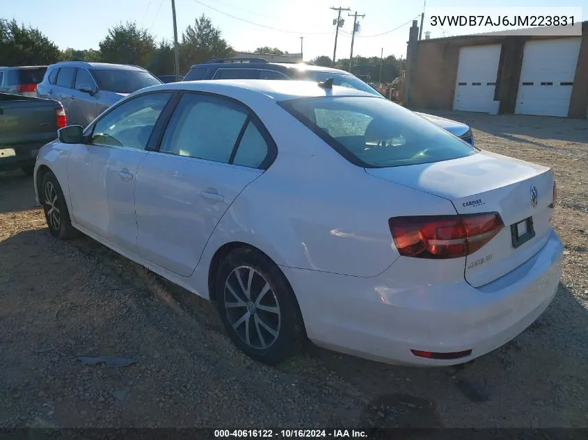 2018 Volkswagen Jetta 1.4T Se/1.4T Wolfsburg Edition VIN: 3VWDB7AJ6JM223831 Lot: 40616122