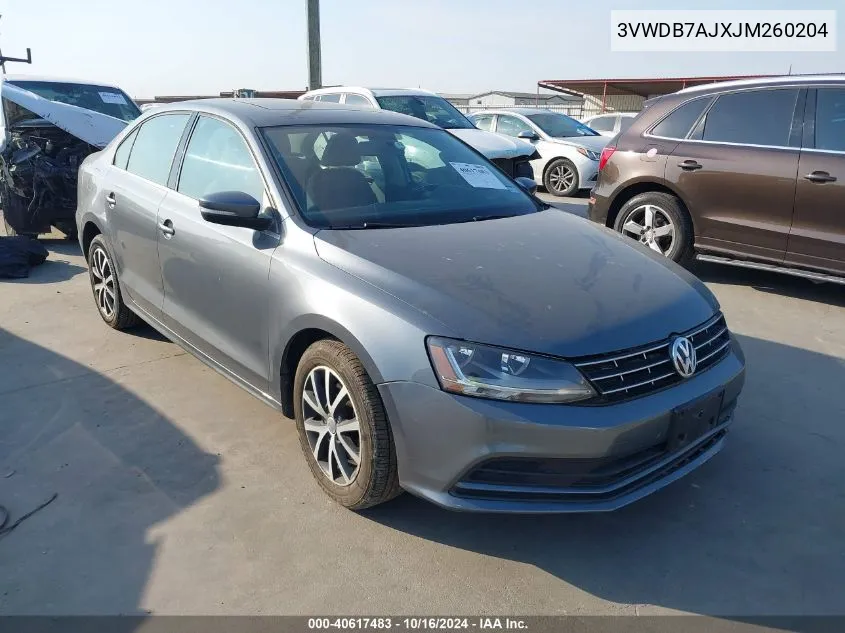 2018 Volkswagen Jetta 1.4T Se/1.4T Wolfsburg Edition VIN: 3VWDB7AJXJM260204 Lot: 40617483