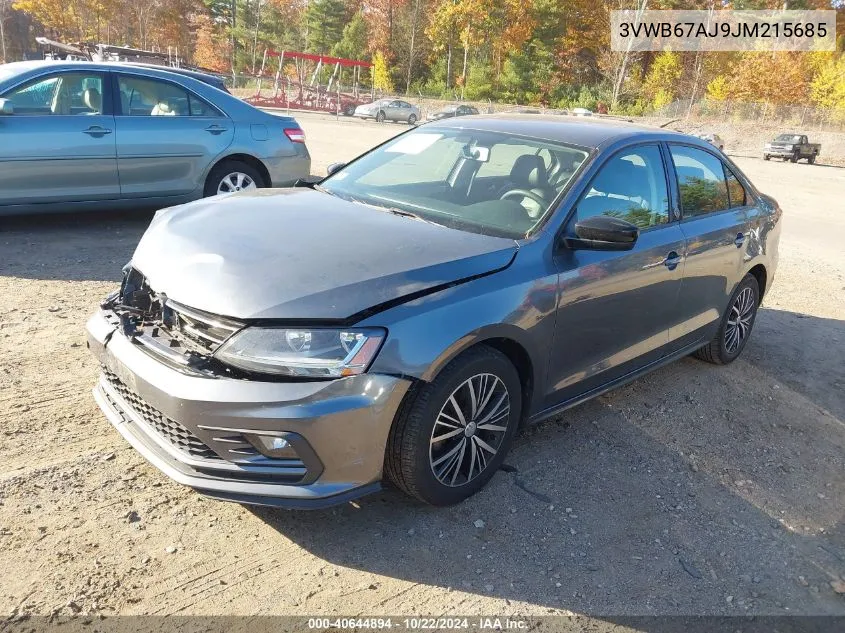 2018 Volkswagen Jetta 1.4T Se/1.4T Wolfsburg Edition VIN: 3VWB67AJ9JM215685 Lot: 40644894