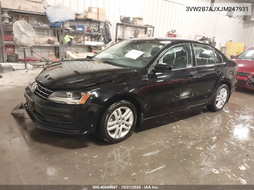 2018 Volkswagen Jetta 1.4T S VIN: 3VW2B7AJXJM247931 Lot: 40645667