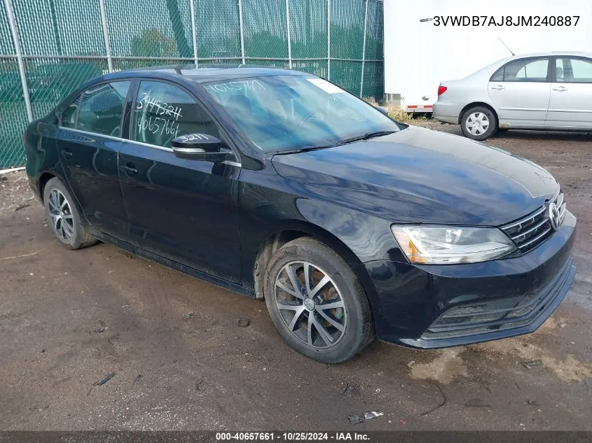 2018 Volkswagen Jetta 1.4T Se/1.4T Wolfsburg Edition VIN: 3VWDB7AJ8JM240887 Lot: 40657661