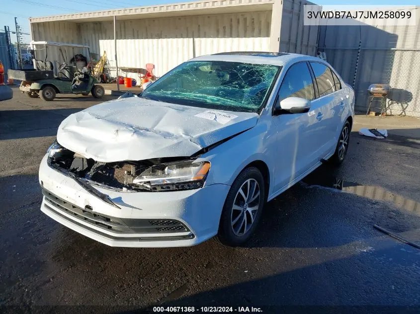 2018 Volkswagen Jetta 1.4T Se/1.4T Wolfsburg Edition VIN: 3VWDB7AJ7JM258099 Lot: 40671368