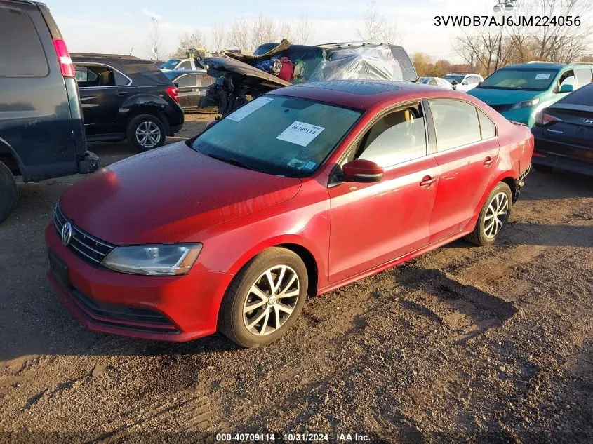 2018 Volkswagen Jetta 1.4T Se/1.4T Wolfsburg Edition VIN: 3VWDB7AJ6JM224056 Lot: 40709114