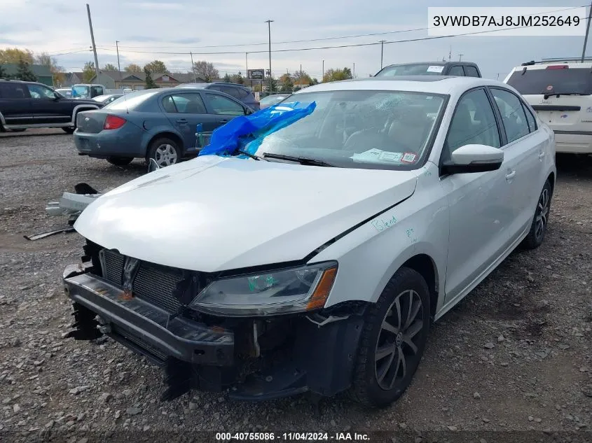 2018 Volkswagen Jetta 1.4T Se/1.4T Wolfsburg Edition VIN: 3VWDB7AJ8JM252649 Lot: 40755086