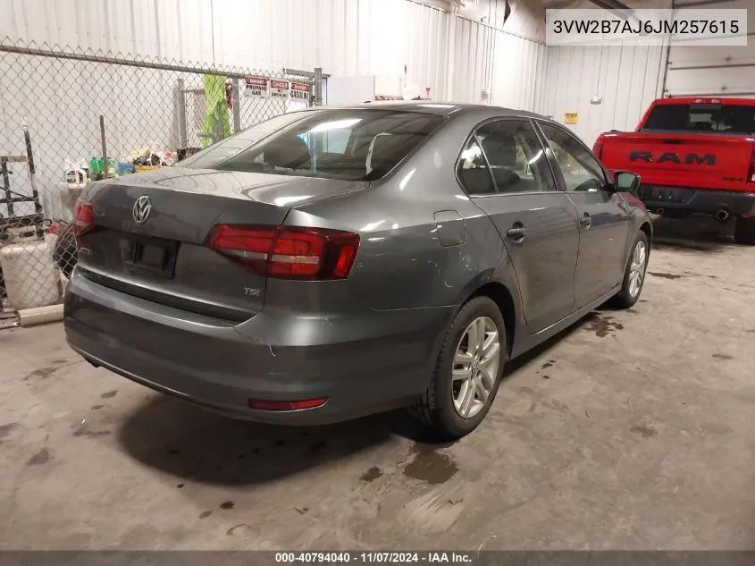 2018 Volkswagen Jetta 1.4T S VIN: 3VW2B7AJ6JM257615 Lot: 40794040