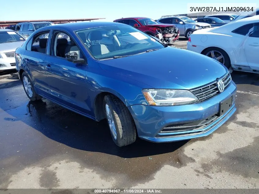 2018 Volkswagen Jetta 1.4T S VIN: 3VW2B7AJ1JM209634 Lot: 40794967