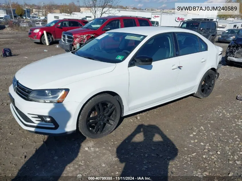 2018 Volkswagen Jetta 1.4T Se/1.4T Wolfsburg Edition VIN: 3VWDB7AJ0JM240589 Lot: 40799355