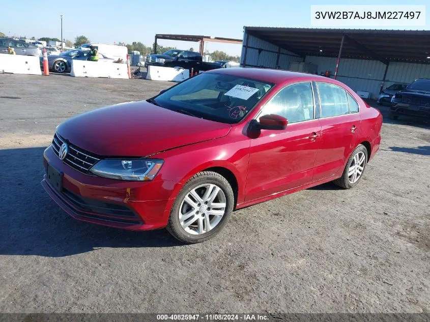 2018 Volkswagen Jetta 1.4T S VIN: 3VW2B7AJ8JM227497 Lot: 40825947