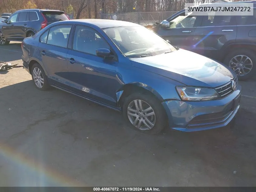 2018 Volkswagen Jetta 1.4T S VIN: 3VW2B7AJ7JM247272 Lot: 40867072