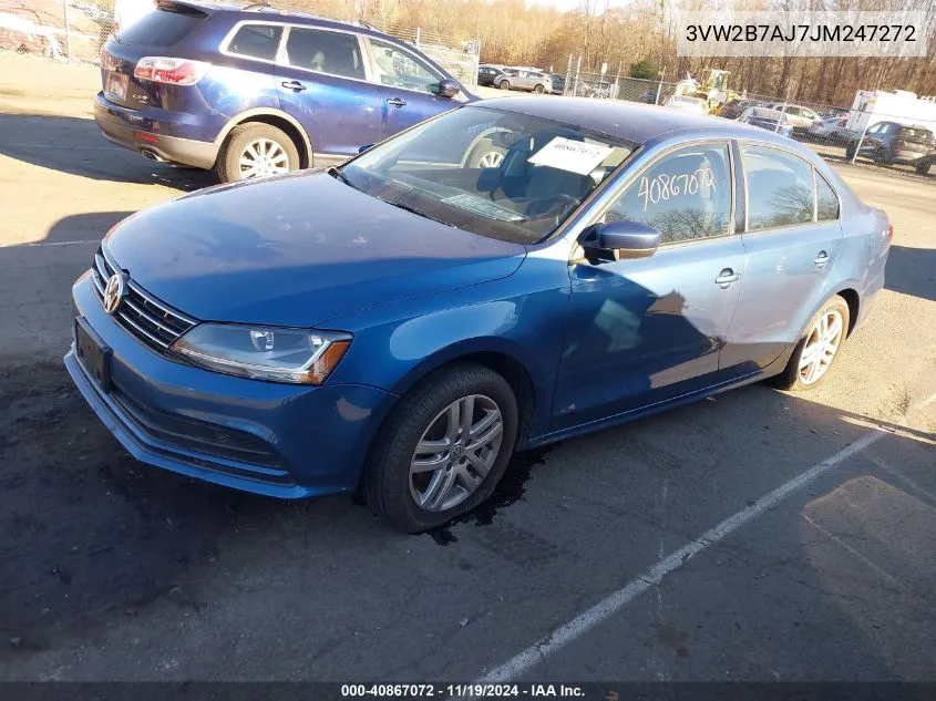 2018 Volkswagen Jetta 1.4T S VIN: 3VW2B7AJ7JM247272 Lot: 40867072