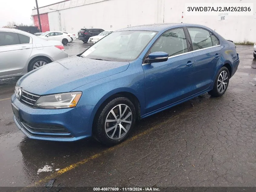 2018 Volkswagen Jetta 1.4T Se/1.4T Wolfsburg Edition VIN: 3VWDB7AJ2JM262836 Lot: 40877609