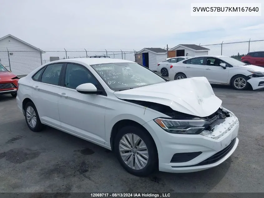 2019 Volkswagen Jetta VIN: 3VWC57BU7KM167640 Lot: 12069717