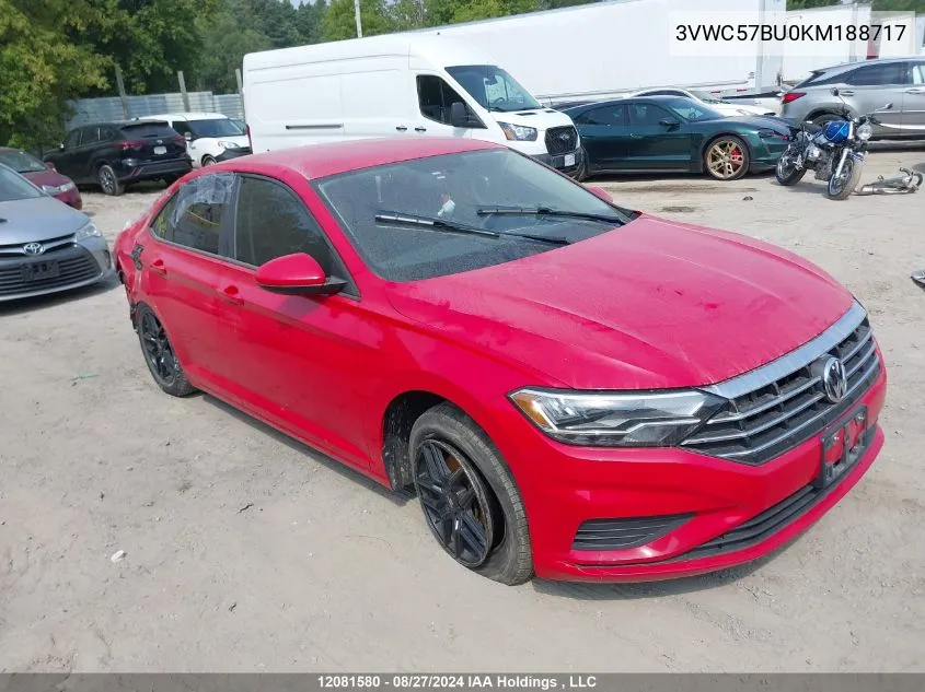 2019 Volkswagen Jetta VIN: 3VWC57BU0KM188717 Lot: 12081580