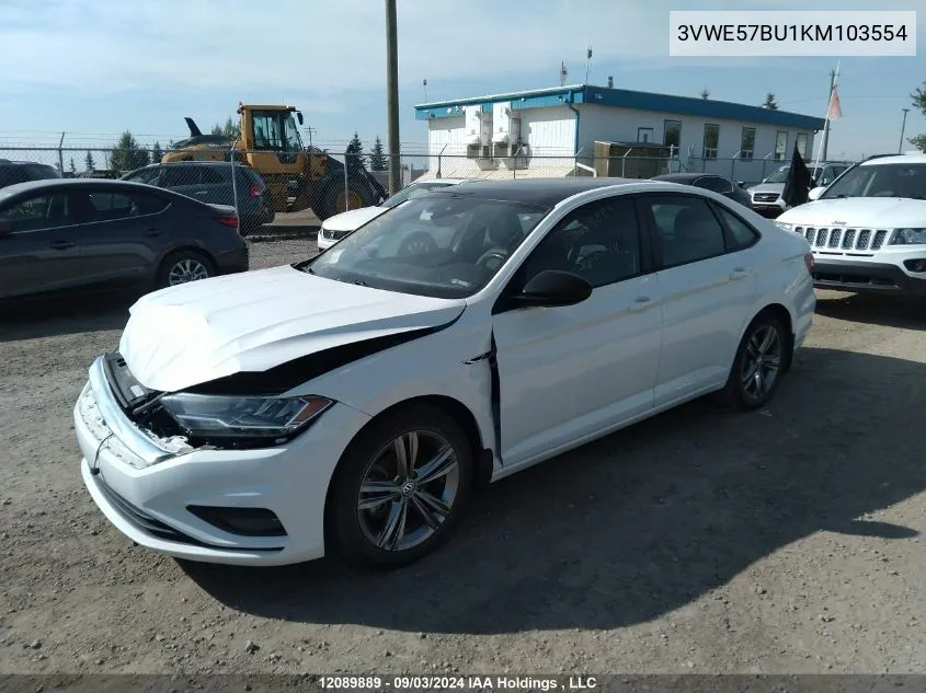 2019 Volkswagen Jetta VIN: 3VWE57BU1KM103554 Lot: 12089889