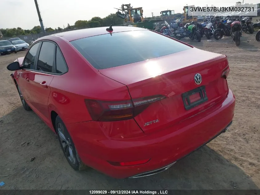 2019 Volkswagen Jetta VIN: 3VWE57BU3KM032731 Lot: 12099029