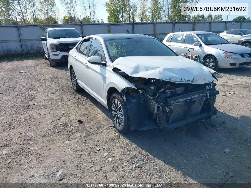 2019 Volkswagen Jetta Sel VIN: 3VWE57BU6KM231692 Lot: 12117760