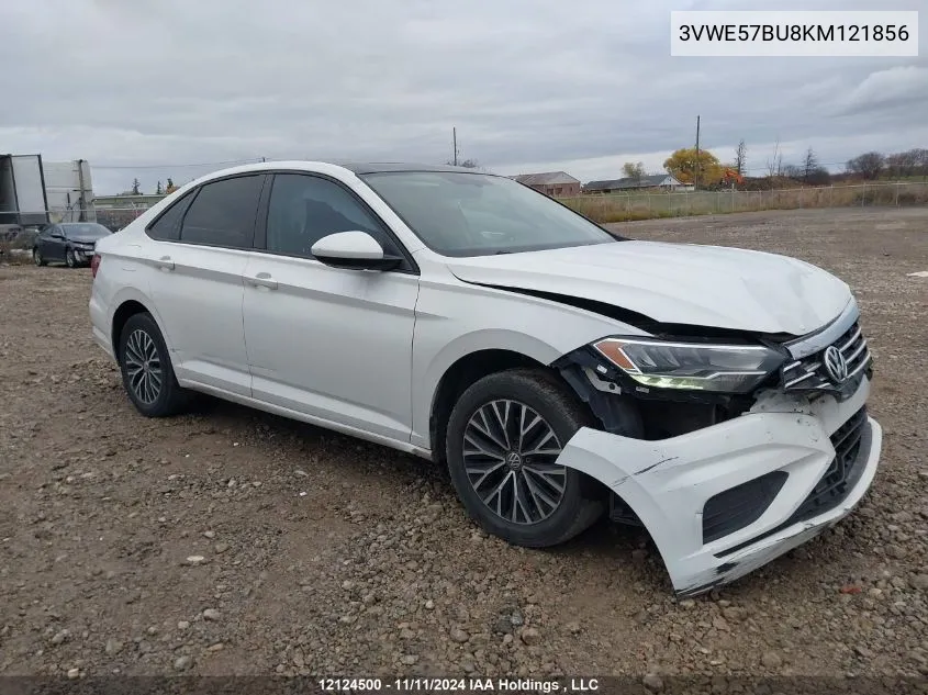 2019 Volkswagen Jetta VIN: 3VWE57BU8KM121856 Lot: 12124500