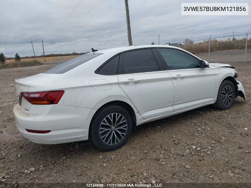 2019 Volkswagen Jetta VIN: 3VWE57BU8KM121856 Lot: 12124500