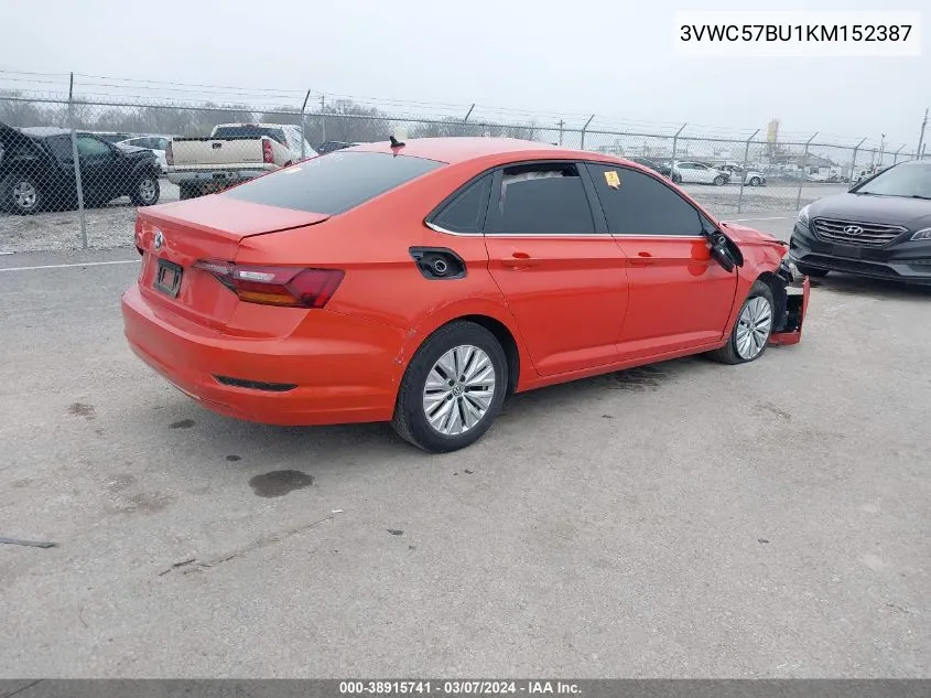 3VWC57BU1KM152387 2019 Volkswagen Jetta 1.4T R-Line/1.4T S/1.4T Se