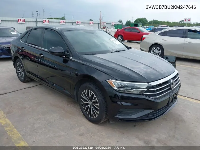 2019 Volkswagen Jetta 1.4T R-Line/1.4T S/1.4T Se VIN: 3VWCB7BU2KM247646 Lot: 39237530