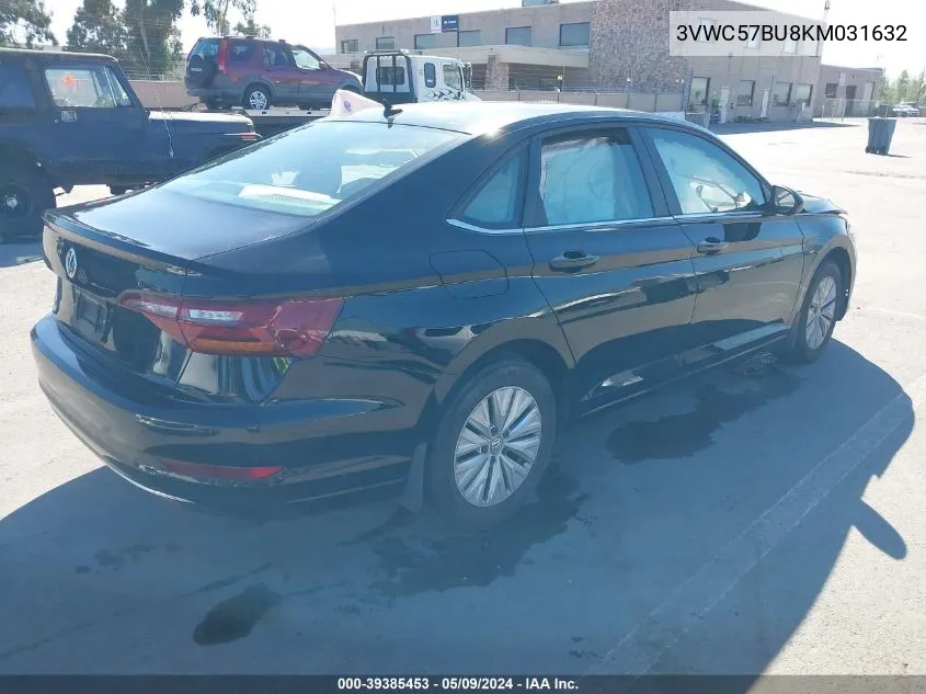 2019 Volkswagen Jetta 1.4T R-Line/1.4T S/1.4T Se VIN: 3VWC57BU8KM031632 Lot: 39385453