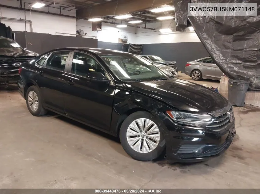 2019 Volkswagen Jetta 1.4T R-Line/1.4T S/1.4T Se VIN: 3VWC57BU5KM071148 Lot: 39443475