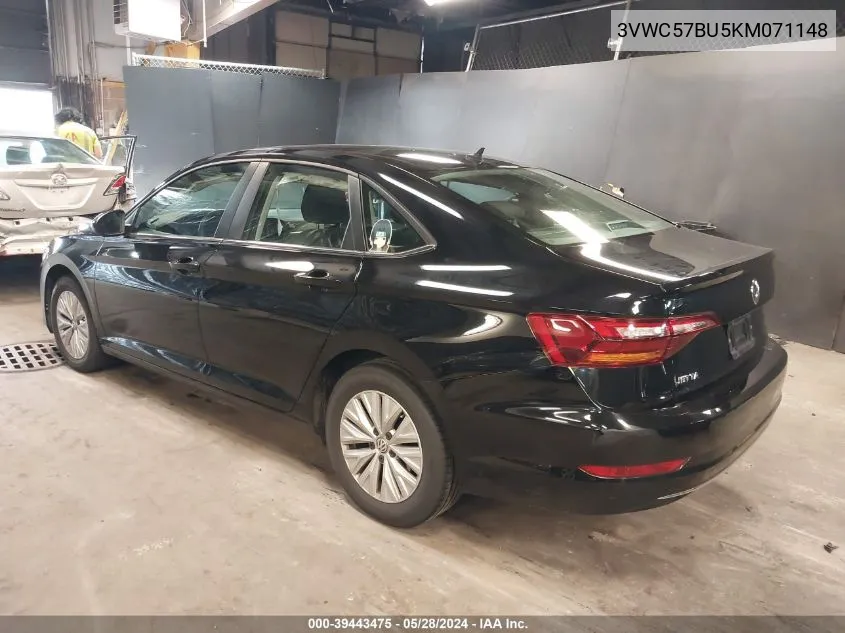 2019 Volkswagen Jetta 1.4T R-Line/1.4T S/1.4T Se VIN: 3VWC57BU5KM071148 Lot: 39443475