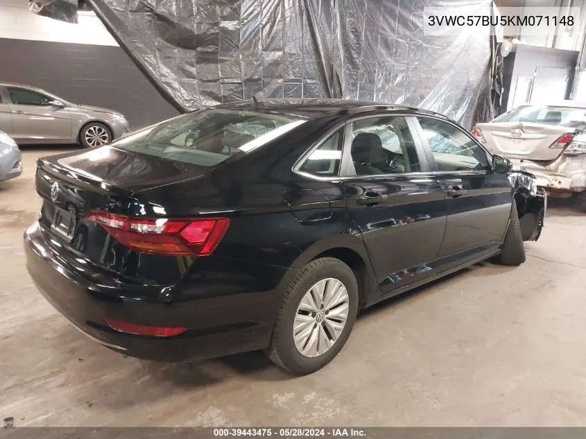 2019 Volkswagen Jetta 1.4T R-Line/1.4T S/1.4T Se VIN: 3VWC57BU5KM071148 Lot: 39443475