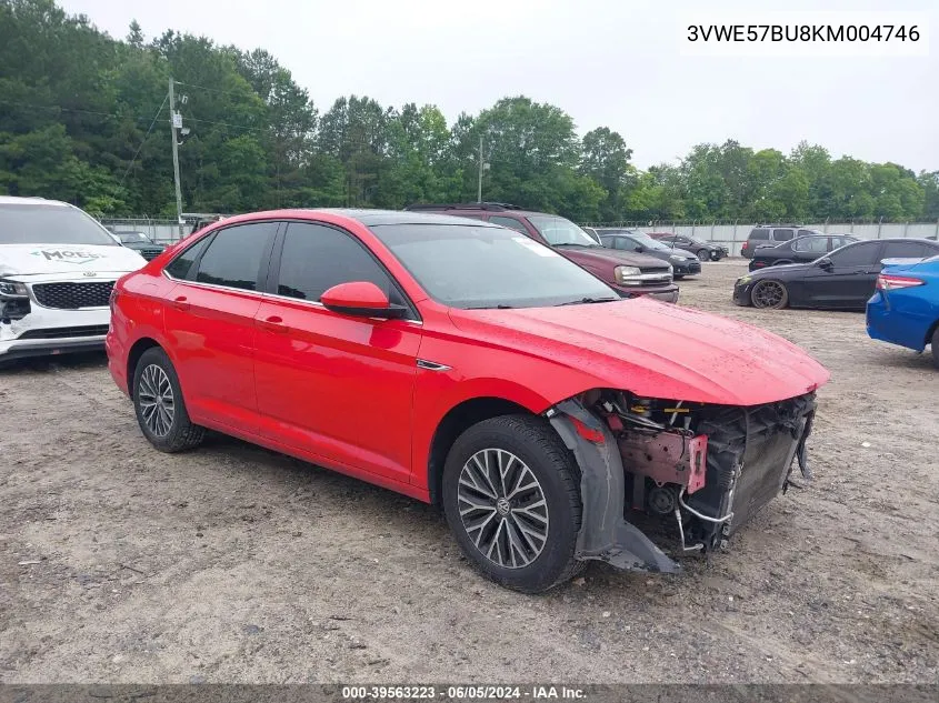 2019 Volkswagen Jetta 1.4T Sel VIN: 3VWE57BU8KM004746 Lot: 39563223