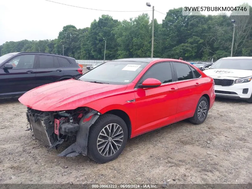 2019 Volkswagen Jetta 1.4T Sel VIN: 3VWE57BU8KM004746 Lot: 39563223